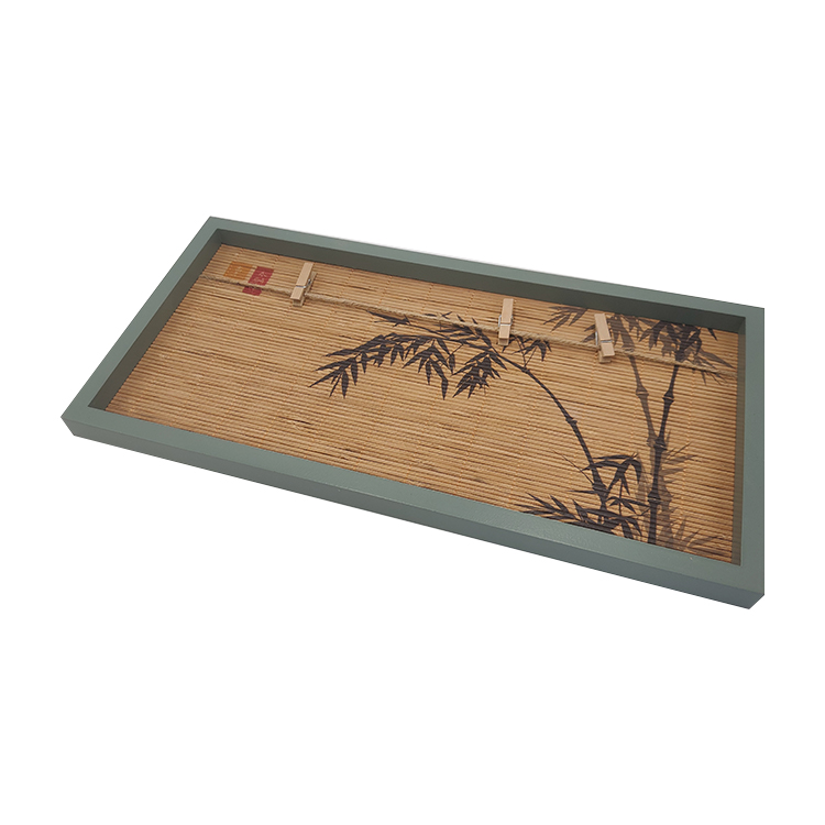 Wood with Bamboo Wall Hanging Frame 