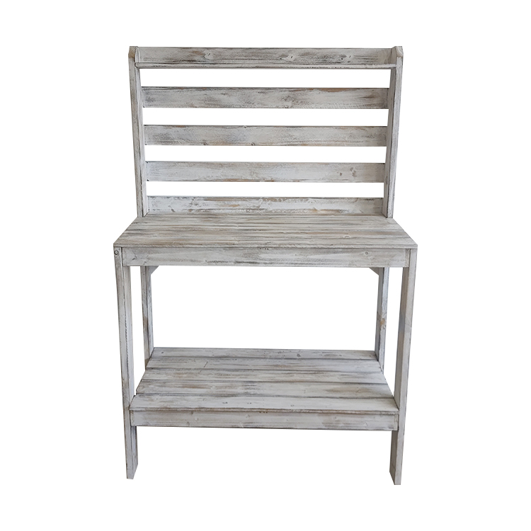 White Wash Wooden Garden Table