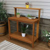Wooden Outdoor Potted Bench Terrace Garden Station Table Potting Table Wooden Garden Bench For Porches Greenhouses Backyards