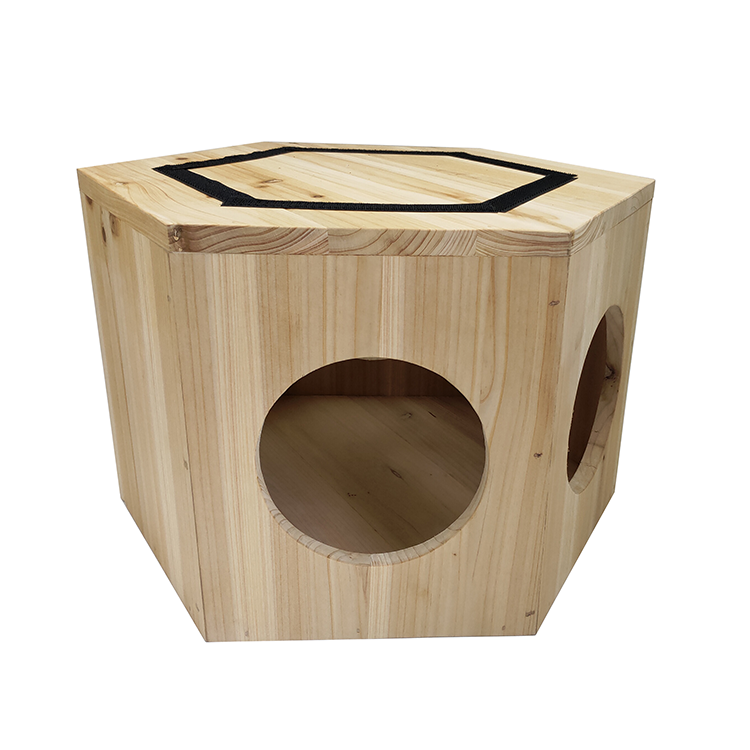 Wooden cat house