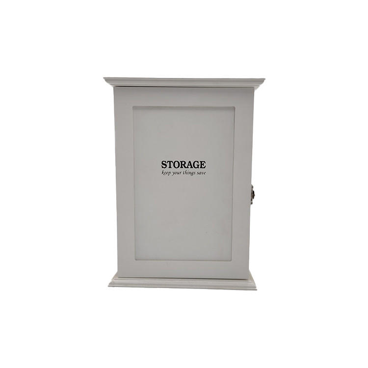 White Custom Wood Key Box
