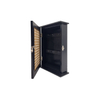 Black Wood Key Box with Rattan
