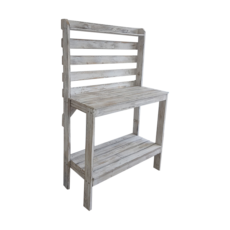 White Wash Wooden Garden Table