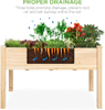 48x24x30in Raised Garden Bed, Elevated Wood Planter Box Stand for Backyard, Patio, 200lb Capacity