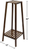 Bamboo Tall Plant Stand Pot Holder Small Space Flower Shelf Rack Display Table (2-Tier)