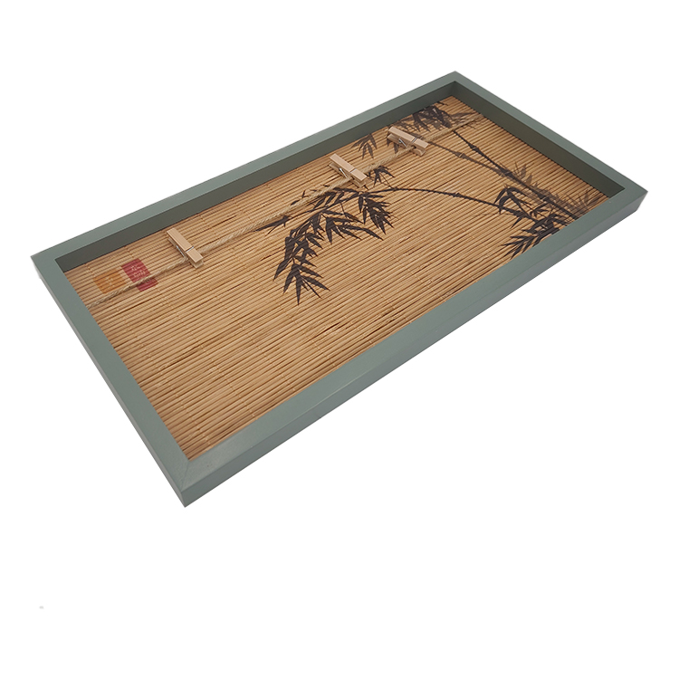 Wood with Bamboo Wall Hanging Frame 