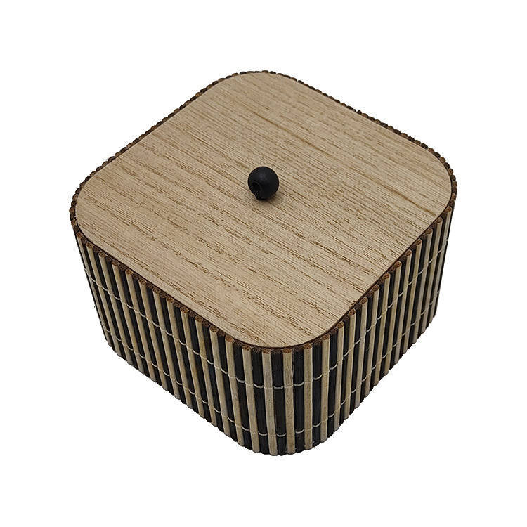 Square Wooden Storage Box