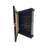 Black Wood Key Box with Rattan