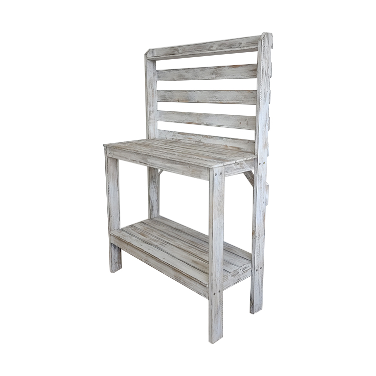 White Wash Wooden Garden Table