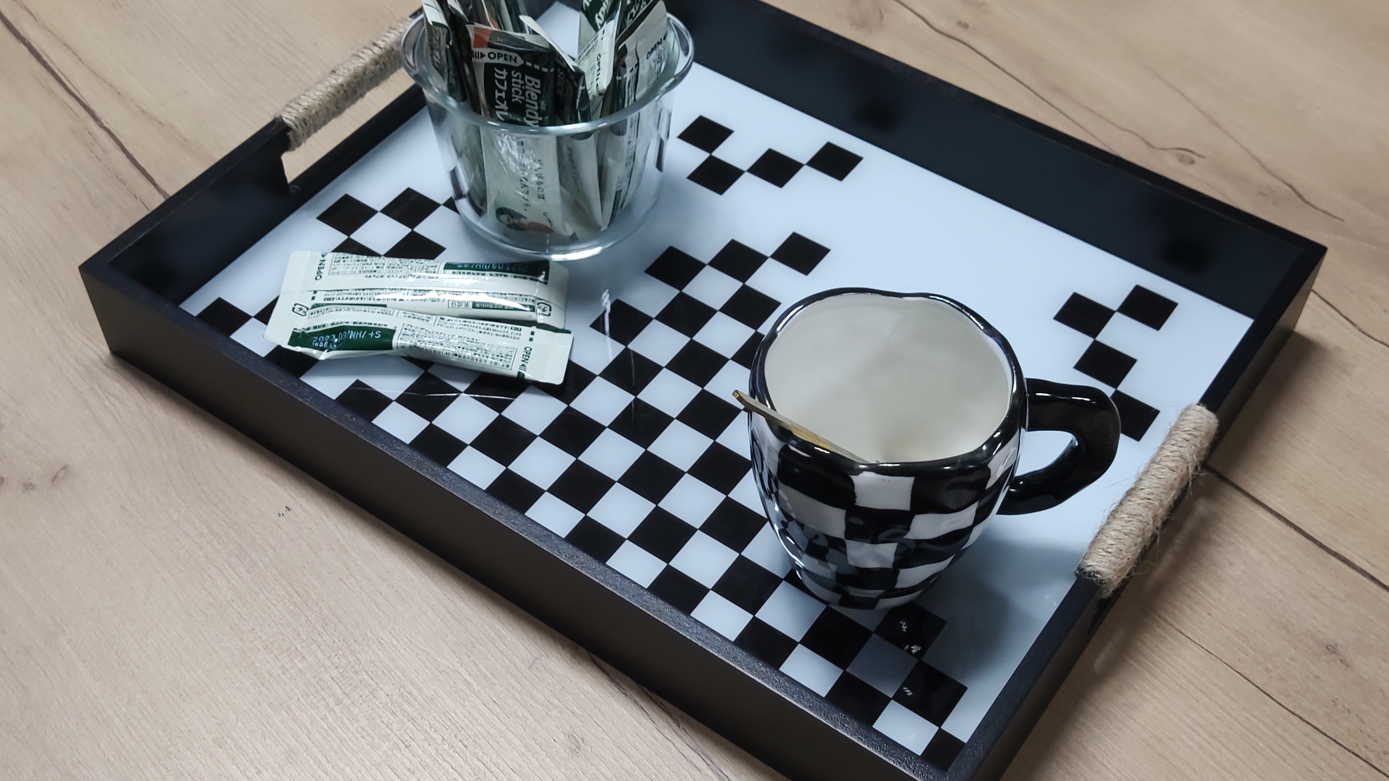 Wholesale Rectangle Black Wooden Tray