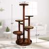 Plant Stand 5 Tiered Tall Plant Shelf for Indoor Multiple Plants Wood Corner Plant Holder for Living Room