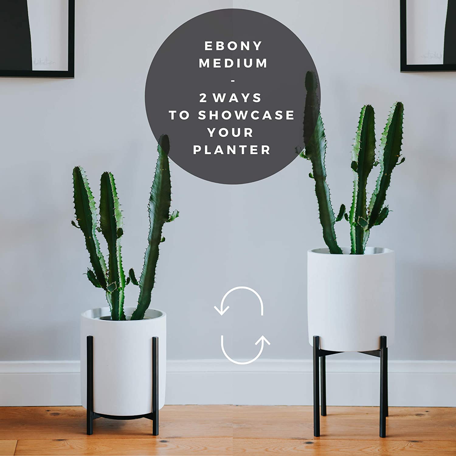 AUBURY Plant Stands for Indoor & Outdoor Pots Non-Slip Rubber Feet to Protect Hard Floors