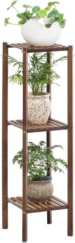 Bamboo Utility 3 Tier Plant Stand Rack Multiple Flower Pot Holder Shelf Indoor Outdoor Planter Display shelving unit for Patio Garden