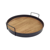 Coffee Tray Factory Manufacture Bandeja De Madera Various Wooden Oval Shape Bamboo Wood Serving Tray