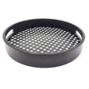 Round Black Wood Serving Tray