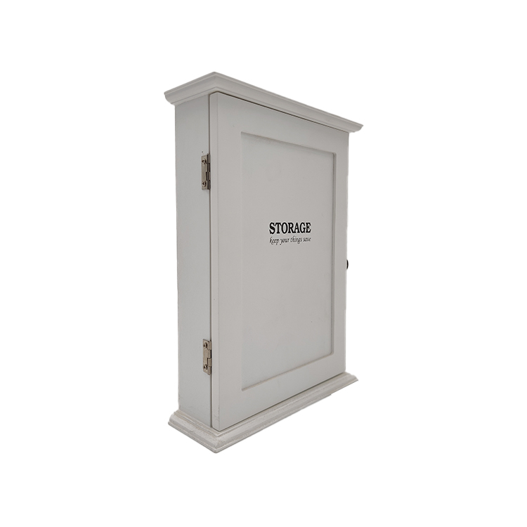 White Custom Wood Key Box