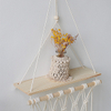 Boho macrame hanging shelf, Floating Boho Wall Shelf, Bathroom Shelf, Macrame Plant Shelf, Hanging Shelf Hang from Wall Boho Shelf