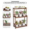 3 Tier Wooden Plant Stand Vertical Plant Display Stand Outdoor Garden Park Bench Garden Potting Bench