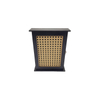 Black Wood Key Box with Rattan