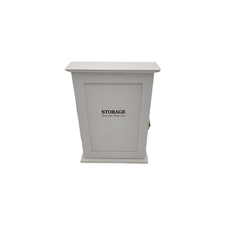 White Custom Wood Key Box