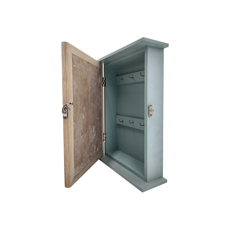 Custom Wood & Rattan Key Box