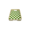 Green Checkerboard Wooden Serving Tray
