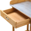 Outdoor Garden Potting Bench Table Work Bench Metal Tabletop W/Cabinet Drawer Open Shelf Natural Wood