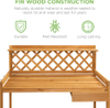 Outdoor Garden Potting Bench Wooden Workstation Table w/Cabinet Drawer Open Shelf, Lower Storage, Lattice Back