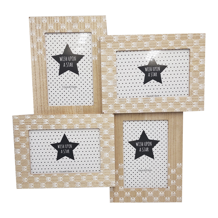 Wooden combination photo frames