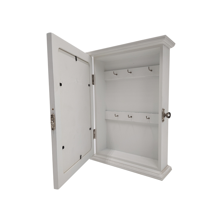 White Custom Wood Key Box