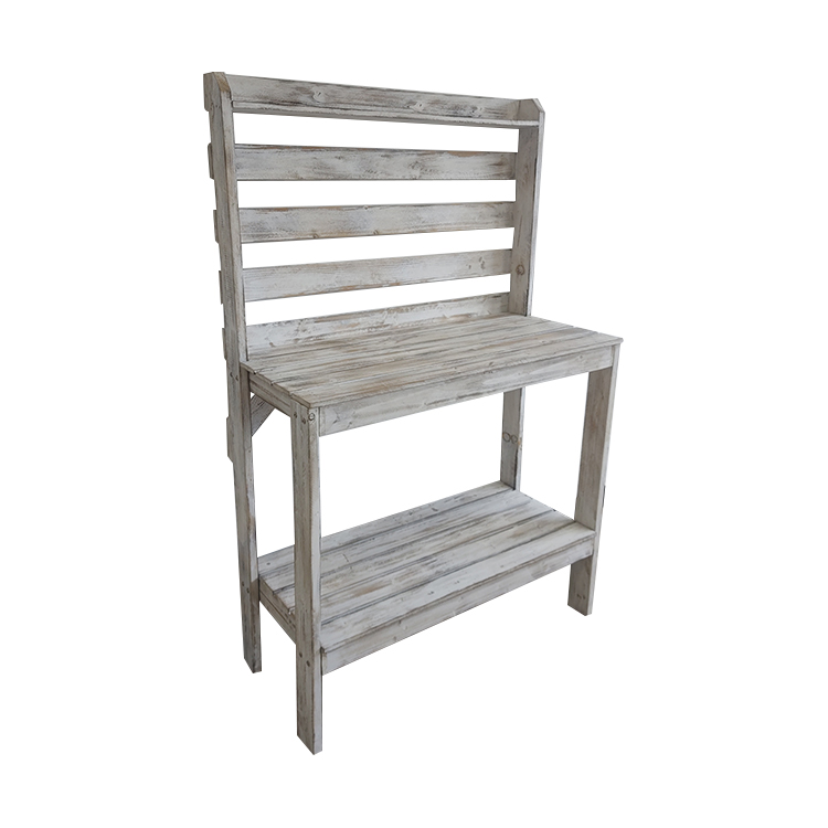 White Wash Wooden Garden Table