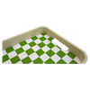 Green Checkerboard Wooden Serving Tray