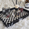 Wholesale Grid Pattern Wooden Serving Tray