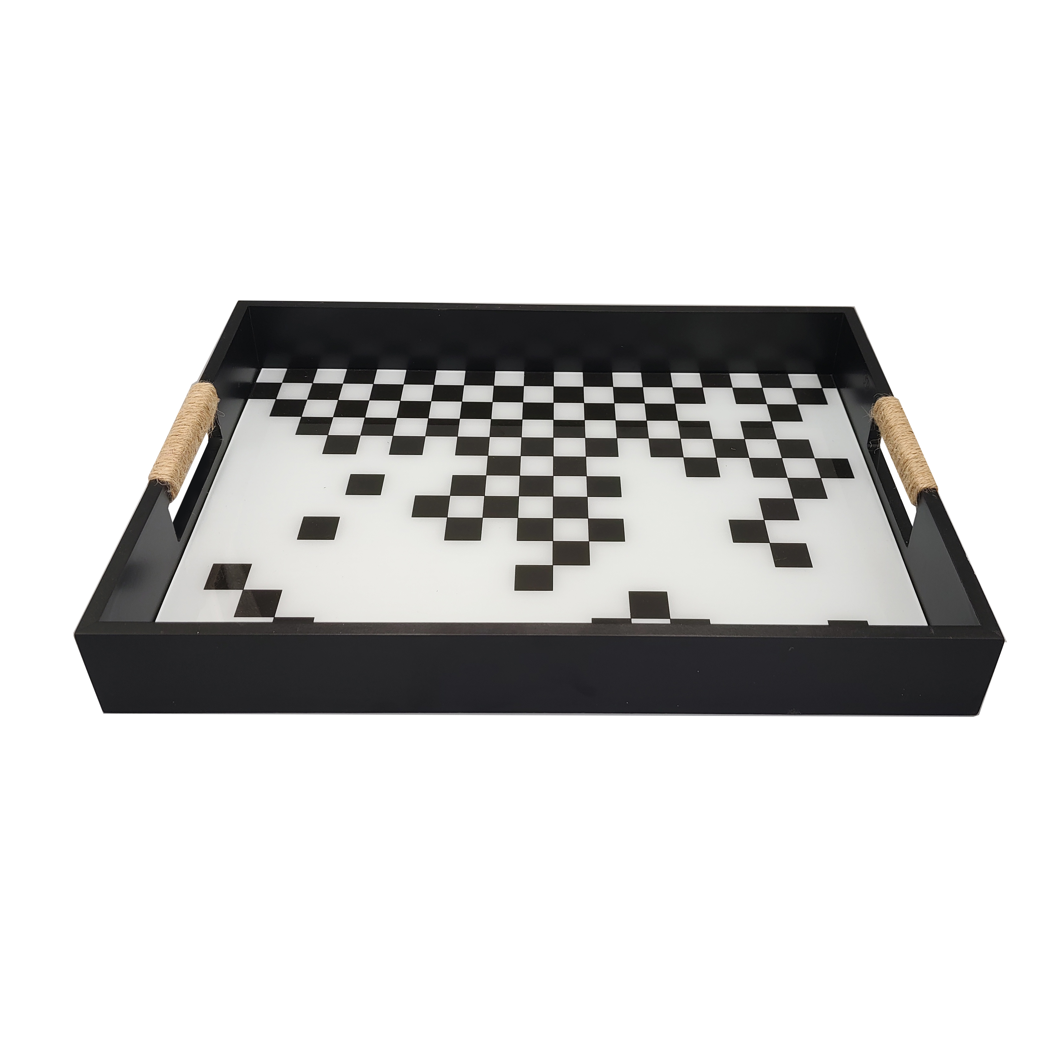 Wholesale Rectangle Black Wooden Tray