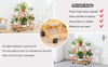 Bamboo Rolling 6 Tier Plant Stand Rack Multiple Flower Pot Holder Shelf Indoor Outdoor Planter Display Shelving