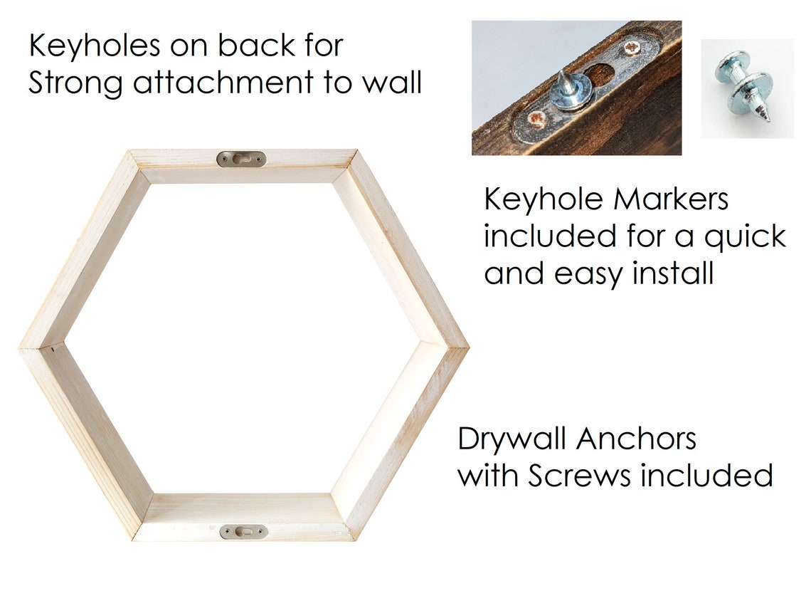 Hexagon Shelves, floating shelf, Honeycomb Shelf, crystal shelf, wood hexagon, plant shelf, rustic display shelves, crystal display shelf