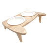 Wooden Stand Pet Food Bowl