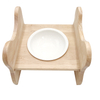 Wooden cat bowl