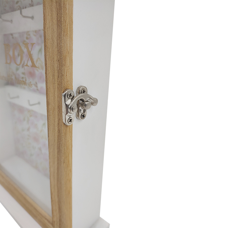Wood Key Box with Glass 