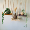 Hanging Shelf | Plant shelf | Macramé Shelf | Floating shelf | Beaded shelf | Round | Plate Shelf | Wooden shelf | Minimalist | Plant hanger