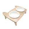 Wooden Stand Pet Food Bowl