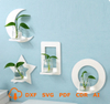 3mm 4mm 6mm Flowers Pot holder laser cut planter Wall Hanging laser cut svg Plant shelf, wall decoration, plant holder 4 modeles