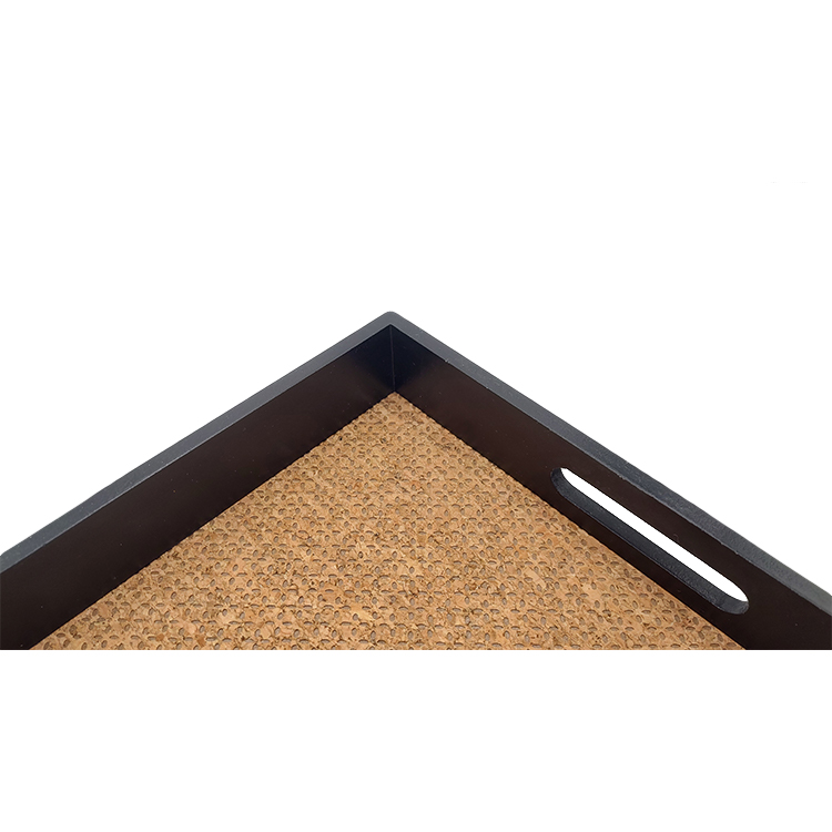 Rectangle Black Wood Serving Tray