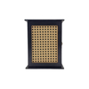 Black Wood Key Box with Rattan