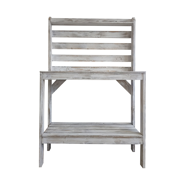 White Wash Wooden Garden Table