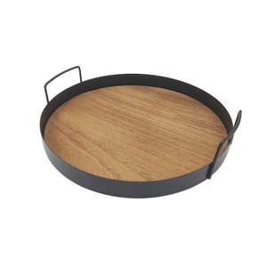 Coffee Tray Factory Manufacture Bandeja De Madera Various Wooden Oval Shape Bamboo Wood Serving Tray