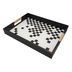 Wholesale Rectangle Black Wooden Tray